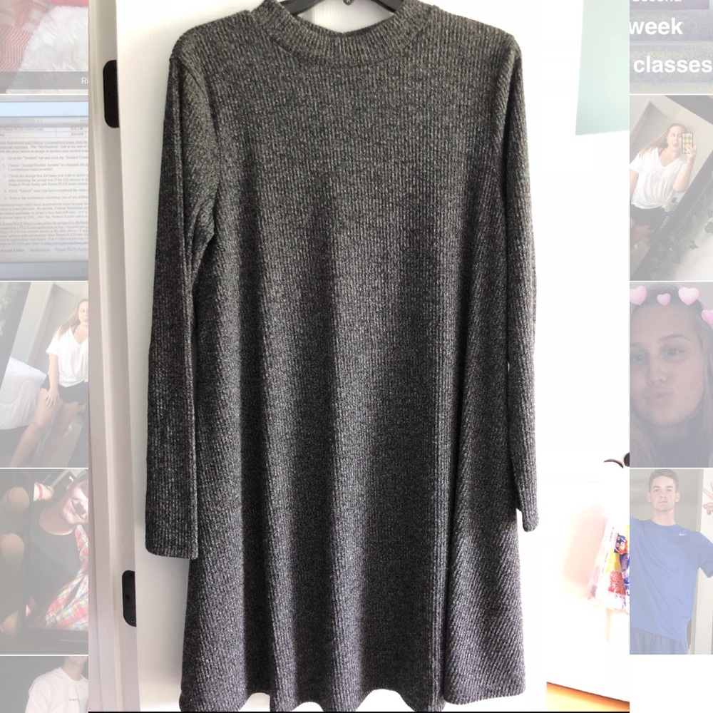 High-neck winter dress!